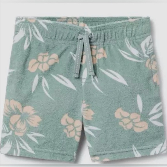 Janie and Jack Other - NWT- Janie and Jack Floral Print Green Shorts